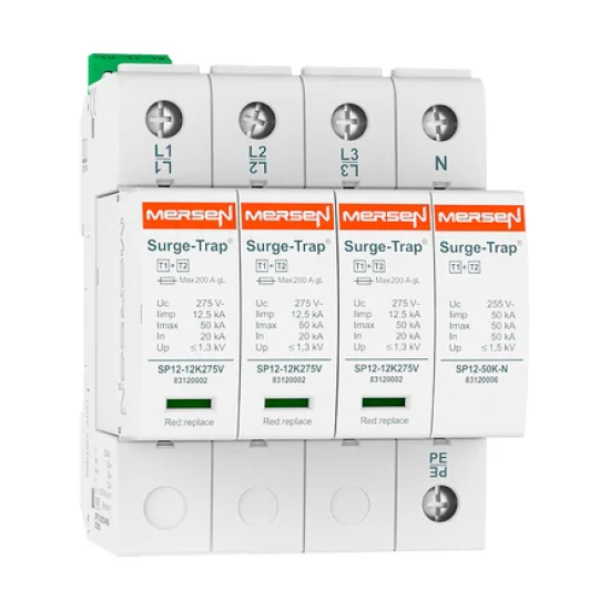 83120139 ,STPT12-12K275V-4PGM,Aşırı Gerilim Koruma Cihazı Tipi 1+2, 12,5kA Iimp (10/350), 3Ph+N, 230/400V, 3+1 TT, 4 Kutuplu, Takılabilir, 4 Modül, Uzaktan Gösterge,MERSEN 83120139 ,STPT12-12K275V-4PGM,Aşırı Gerilim Koruma Cihazı Tipi 1+2, 12,5kA Iimp (10/350), 3Ph+N, 230/400V, 3+1 TT, 4 Kutuplu, Takılabilir, 4 Modül, Uzaktan Gösterge,MERSEN
