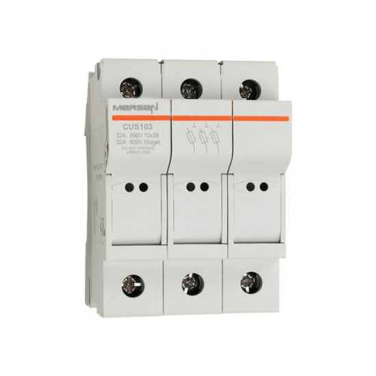 A1062715,CUS103,Fuse Holder, IEC+UL/CSA, Modulostar, Size ,10x38 ,800VAC, UL, 1000VDC ,UL ,3-Pole ,IP20,MERSEN,FERRAZ SHAWMUT