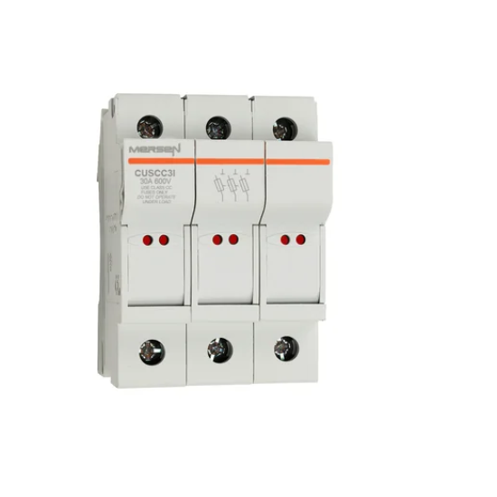 Y218038,USCC3I,Fuse Holder, Modulostar, 600VAC ,600VDC, Class CC ,3-Pole ,Visual Indicator,MERSEN,FERRAZ SHAWMUT