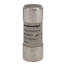 E218205,FR22GG50V100,Cylindrical, fuse-link ,gG ,Size, 22x58 ,IEC, 500VAC, 100A,MERSEN,FERRAZ SHAWMUT