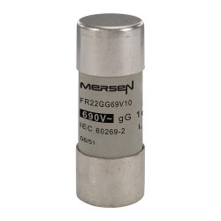 T200761,FR22GG69V10,Cylindrical ,fuse-link ,gG ,Size, 22x58, IEC, 690VAC ,10A,MERSEN,FERRAZ SHAWMUT