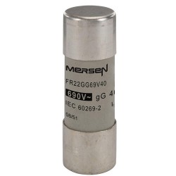 J213609,FR22GG69V40,Cylindrical, fuse-link, gG, Size, 22x58 ,IEC, 690VAC ,40A,MERSEN,FERRAZ SHAWMUT