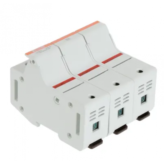 M211381,US6J3I,60A J ,3P ULTRASAFE ,Fuse Holder, UltraSafe,600VAC/ 600VDC, Class J ,60A, 3-Pole ,LED Pressure, Plate, IP65,W/IND,MERSEN,FERRAZ SHAWMUT